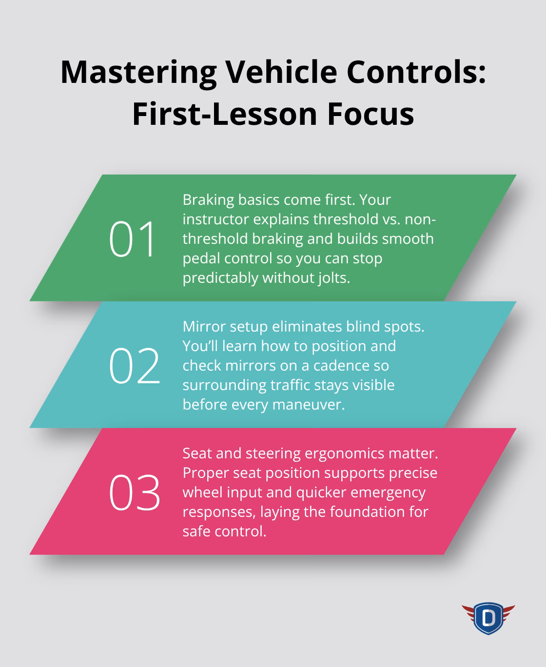 Three core control skills your instructor instills early in Florida driving lessons - First driving lessons Florida